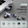 Tciogrxp USBC Adapter 2 Pack with 4 Connector TipsDetachable USB C Adapter 240W 90 Degree Magnetic USBC Extender Compatible with Thunderbolt 34 USB4 40Gbps 8K 60Hz MacBook ProAir Laptop PC