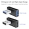 AreMe 90 Degree USB 30 Adapter 2 Pack Left and Right Angle USB A Male to Female Converter Extender for PC Laptop USB A Charger Power Bank and More Black