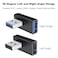 AreMe 90 Degree USB 30 Adapter 2 Pack Left and Right Angle USB A Male to Female Converter Extender for PC Laptop USB A Charger Power Bank and More Black