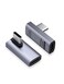 CableCreation 90 Degree USB C Adapter 2 Pack Right Angle USB C Male to Female Adapter 40Gbps 240W Compatible with Steam Deck ROG Ally Switch Notebook PC Tablet Phone and More Middle Angle