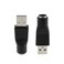 DGZZI USB to PS2 Adapter 2PCS Black PS2 Female to USB Male Converter Adapter for Mouse and Keyboard