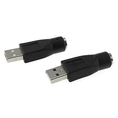 DGZZI USB to PS2 Adapter 2PCS Black PS2 Female to USB Male Converter Adapter for Mouse and Keyboard