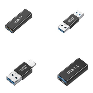HAOQUOOU 4 Pieces USB 30 Adapter kit Support Charging and Data Transfer high Speed Extended Conversion Connector Connector