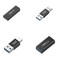 HAOQUOOU 4 Pieces USB 30 Adapter kit Support Charging and Data Transfer high Speed Extended Conversion Connector Connector