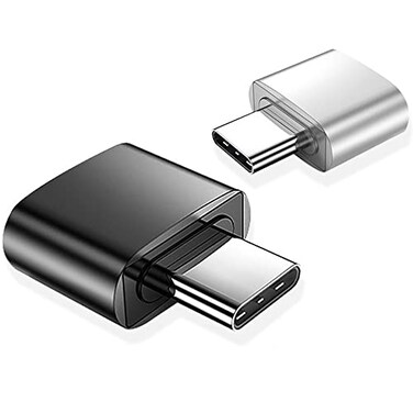Mepsies USB C to USB Adapter Pack of 2 USB C OTG Adapter Type C to USBA Converter Compatible with iPhone 171615 Galaxy S25S24S23 iPad MacBook and More Black and Silver