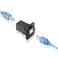 QIANRENON DType USB B 20 Panel Mount Solderless Connector USB Type B Female to Female Coupler Socket Panel Mount Pass Through Adapter Fixed Panel Front and Rear Straight USB B Extender