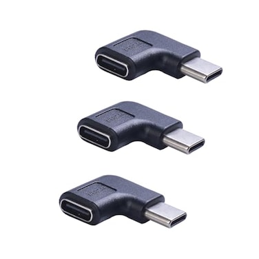 rgzhihuifz TypeC Male to Female Adapter2PackRight Left Angled 90 Degree TypeC Extension Adapter for Laptop Tablet Mobile Phone