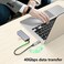SHEEAST USB C Magnetic Adapter Straight 24 Pin Magnetic USB C Adapter Connector 120W PD Fast Charge 40Gbs 8K60 Hz Data Transfer USB31 Grey
