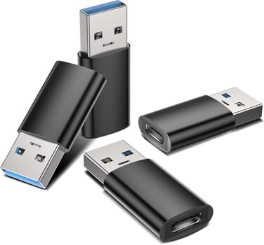 slitinto USB to USBCC Adapter 4 Pack Type C to USB Adapter Compatible iPhone 121314 Plus Pro Max Mini iPad Pro Air Mac Laptop Galaxy S23S22S21 Plus Ultra