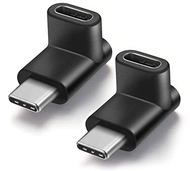 URWOOW Right Angle Type C USB 31 Adapter Extension 90 Degree Male to Female Right Left Angled Extension 2 Pack