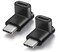 URWOOW Right Angle Type C USB 31 Adapter Extension 90 Degree Male to Female Right Left Angled Extension 2 Pack