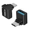 AIYEEN USBC to USB Adapter2 Pack 90 Degree USB C Male to USB 30 Female Adapter OTG Converter Compatible with MacBook Pro 20192018 Samsung and More TypeC Device Black