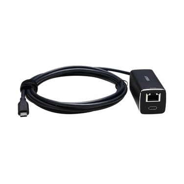 OBSBOT USBC to Ethernet Adapter 10 100 Mbps Power Over Ethernet PoE Support Dual Ethernet and USBC Interface Compatible Tail Air MacBook PC etc