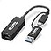 Plugable 25G USBC and USB to Ethernet Adapter DualConnector 2in1 USBC to RJ45 25Gbps LAN Compatible with Thunderbolt 5 4 USB4 USB 30 Windows Mac ChromeOS iPhone 15 16