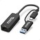 Plugable 25G USBC and USB to Ethernet Adapter DualConnector 2in1 USBC to RJ45 25Gbps LAN Compatible with Thunderbolt 5 4 USB4 USB 30 Windows Mac ChromeOS iPhone 15 16