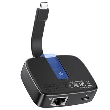 Cable Matters USB C to 25 Gigabit Ethernet Adapter with 100W Charging 25g Ethernet to USB C Adapter Compatible with Thunderbolt 4 MacBook Pro XPS Surface Pro Not Support Android or Chromecast