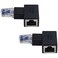 Duttek Ethernet Adapter 90 Degree Left Angled RJ45 Male to Female Extender Adapter Cat5eCat6 RJ45 Ethernet for Modem Router PC Network Printer Laptop LAN Switch etc 2 Pack