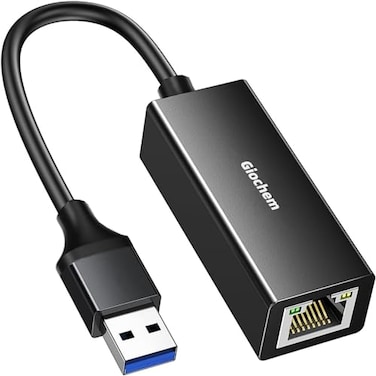 Giochem USB 30 to Ethernet Adapter Driver Free to 101001000 Gigabit Ethernet LAN Network Aluminum Portable USBA Compatible for MacBookSurfaceWindowsVistaMacLinuxand More
