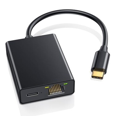 ZEXMTE USB C to Ethernet Adapter for Chromecast with Google TV USB C to Rj45 Ethernet Network Adapter Compatible with Chromecast Google TV HD 4K Laptop Tablet Adhesive Tape Include