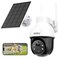 aosu Solar Security Camera Wireless Outdoor System 3K5MP Battery Powered WiFi Camera for Home Security Panoramic PTZ Auto Tracking HumanVehicle Detection Night Vision Spotlights 2Way Talk