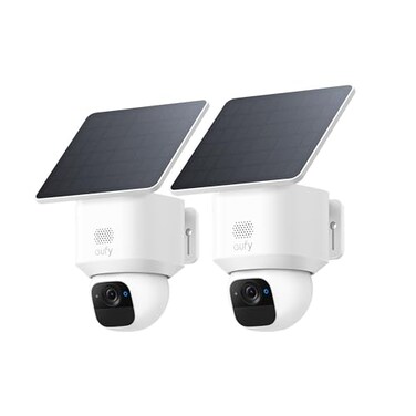eufy Security SoloCam E30 2 Pack Security Cameras Wireless Outdoor Solar Camera Outdoor Wireless 360 Pan AI Tracking 2K Clarity No Monthly Fee