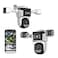 EVERSECU Triple Lens WiFi PTZ Security Camera Three Cameras in One Side Cameras with Adjustable AllAngle Arm 2K 360 View No Blind Spot Auto Tracking Spotlight 2 Way Audio2pack