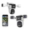 EVERSECU Triple Lens WiFi PTZ Security Camera Three Cameras in One Side Cameras with Adjustable AllAngle Arm 2K 360 View No Blind Spot Auto Tracking Spotlight 2 Way Audio2pack