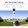 ANSQUE Security Cameras Wireless Outdoor Home System 4 Camera Kit No Subscription Fees Solar Powered Local Storage 365Day Battery Life 360PTZ Surveillance Auto Tracking 2K Color Night Vision