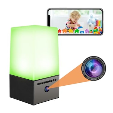 KANUIMA Wireless Home Security Camera with Night Light 4K Night Vision Motion Detection 247 Recording SDCloud StorageWiFi Camera Baby Monitor Indoor Surveillance Cameras Nanny Cam Black