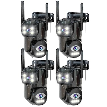 LETSCEE Dual Lens WiFi Security Camera Outdoor5G24G PTZ Outdoor Auto TrackingHOM Security Surveillance System CameraWiFiNight Vision724 Recording
