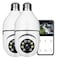 UPULTRA Light Bulb 1080P Security Wireless Camera Wifi Smart for home surveillance Screw into the E27 light bulb socket Spotlight Alarm Color night vision Twoway talk Motion Alarm PTZ 360 Degree2packs