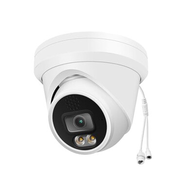 Real HD 6MP AddOn Full Color Night Vision Dome IP Camera for IP NVR Systems with Visiable White Lights 105 Viewing Angle Outdoor Compatible with k NVR NDAA Compliant