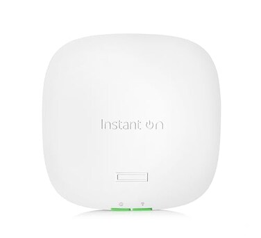 Hewlett Packard HPE Networking Instant On Access Point AP22 2x2 WiFi 6 Indoor Wireless Access Point Long Range Secure Smart Mesh Support Power Source Included US Model R6M49A