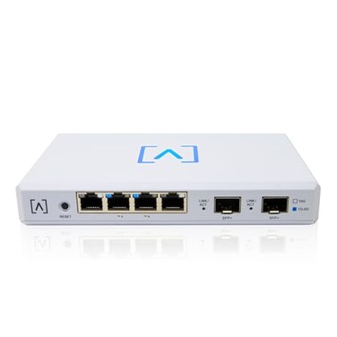 Alta Labs Route10 10 Gig MultiWAN Router HighPerformance Qualcomm QuadCore HardwareAccelerated VPN Router 2 10 Gbps SFP and 4 25 Gbps Ports RealTime Stats Load Balancing 40W PoE
