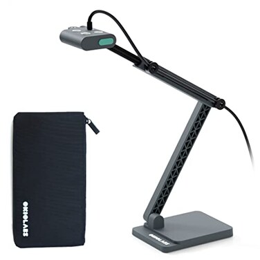 OKIOLABS OKIOCAM S2 Pro 13MP USB Document Camera Builtin Light Mic OKIOPoint Smart Pointer for PC Mac Chromebook Ultra HD Camera for Live Demo for Web Conference Remote Teaching