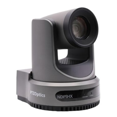PTZOptics Move 4K 30x AutoTracking PTZ Camera with Builtin Tally Light 3D Noise Reduction and Advanced White Balance Modes Gray