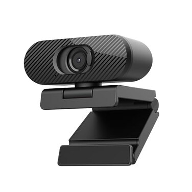 JLab Go Pop Cam USB Webcam 1080p Builtin Privacy Shutter Plug and Play Black