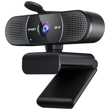 EMEET C960 2K Webcam with Microphone 2K QHD 2 Omnidirectional Mics PDAF Autofocus Streaming Camera with Privacy Cover PlugPlay USB Webcam for CallsConference ZoomSkypeYouTube LaptopDesktop