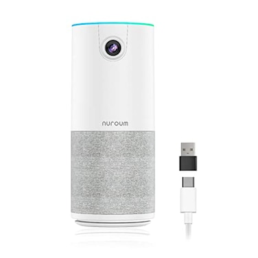 NUROUM C10 Conference Webcam with Microphone Speaker Portable Allin1 Design 1080P 90 Camera for Video Conference 10ft Voice PickupAI Noise Cancellation USB PlugPlay for PCDesktop ZoomTeams