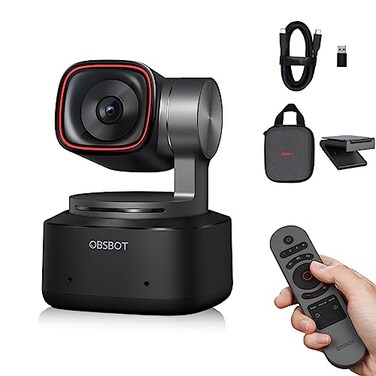 OBSBOT Tiny 2 AIPowered PTZ 4K Webcam 115 CMOS 4X Faster Focusing USB 30 10x Faster Data Transmission Voice Control W Tiny Smart Remote 2