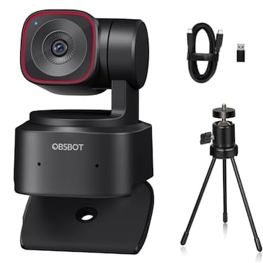 OBSBOT Tiny 2 Lite AIPowered 4K UHD PTZ Webcam12 CMOS 4X Digital Zoom AI Auto Tracking with Auto Zoom Gesture Control 20 LiveStream for GameMeetingOnline Educate W Mini Tripod