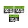 PNY 32GB Elite Class 10 U1 microSDHC Flash Memory Card 100MBs Class 10 U1 Full HD UHSI Micro SD Pack of 3