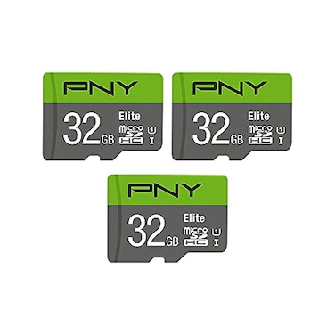 PNY 32GB Elite Class 10 U1 microSDHC Flash Memory Card 100MBs Class 10 U1 Full HD UHSI Micro SD Pack of 3