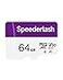Speederlash Micro SDXC Memory Card 64GB Pack Camera Plus TF Card with Adapter 90MBs Read Speed 4K UHD5K Video Support U3 V30 A1 Rated for Security Camera Smartphone Drone Tablet PC