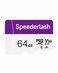 Speederlash Micro SDXC Memory Card 64GB Pack Camera Plus TF Card with Adapter 90MBs Read Speed 4K UHD5K Video Support U3 V30 A1 Rated for Security Camera Smartphone Drone Tablet PC