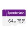Speederlash Micro SDXC Memory Card 64GB Pack Camera Plus TF Card with Adapter 90MBs Read Speed 4K UHD5K Video Support U3 V30 A1 Rated for Security Camera Smartphone Drone Tablet PC