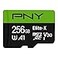 PNY 256GB EliteX Class 10 U3 V30 microSDXC Flash Memory Card 100MBs Class 10 U3 V30 A1 4K UHD Full HD UHSI Micro SD