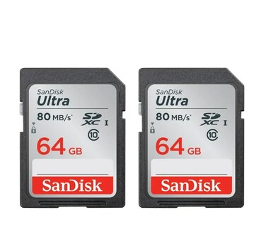 Sandisk SanDisk Ultra 64GB 2pack SDXC UHSI Class 10 Memory Card