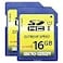 INLAND 16GB Class 10 SDHC Flash Memory Card Standard Full Size SD Chip USHI U1 Trail Camera by Micro Center 2 Pack