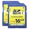 INLAND 16GB Class 10 SDHC Flash Memory Card Standard Full Size SD Chip USHI U1 Trail Camera by Micro Center 2 Pack